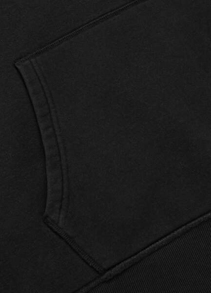 Bluza męska z kapturem washed PIT BULL "ORLANDO" - ciemny grafitowy