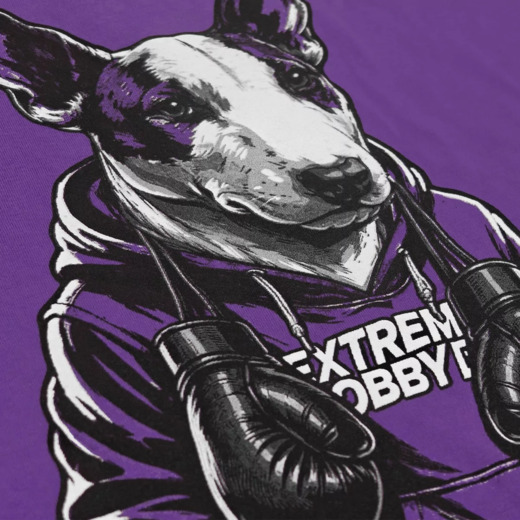 Koszulka T-shirt męski Extreme Hobby "BULLTERIER" - fioletowy