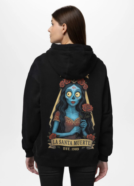 PIT BULL &quot;LA SANTA MUERTE&quot; Women&#39;s Hoodie - Black