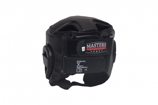 Boxing helmet Masters head protector - KTOP-PU - black