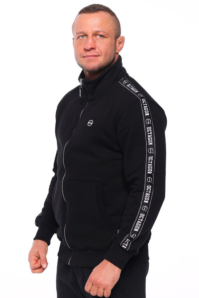 Bluza Octagon ZIP STRIPE bez kaptura black