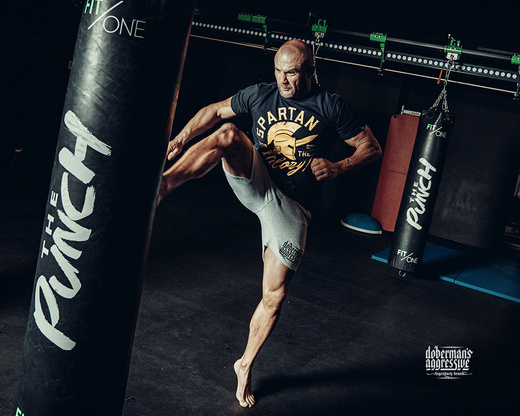 T-shirt Dobermans Aggressive &quot;SPARTAN&quot; TS289B - white