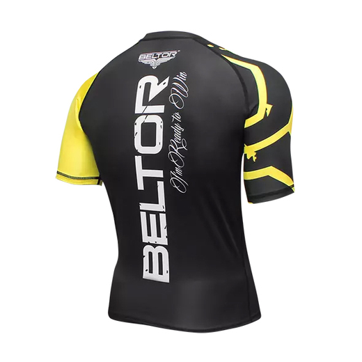Rashguard krótki rękaw kompresyjny Beltor Cage Raze - żółty