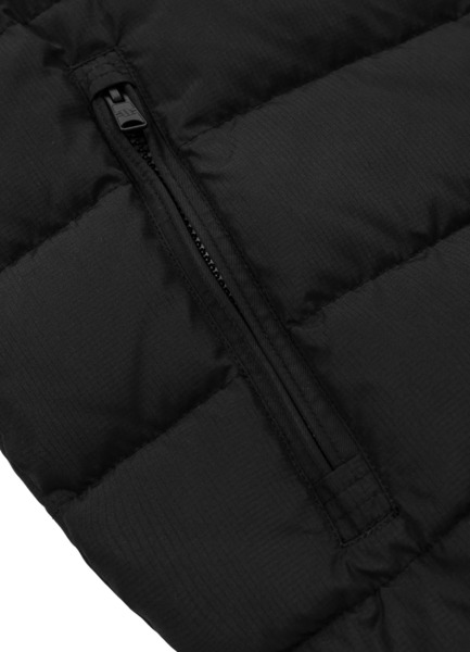 Kurtka zimowa pikowana z kapturem PIT BULL "DILLON" - czarny