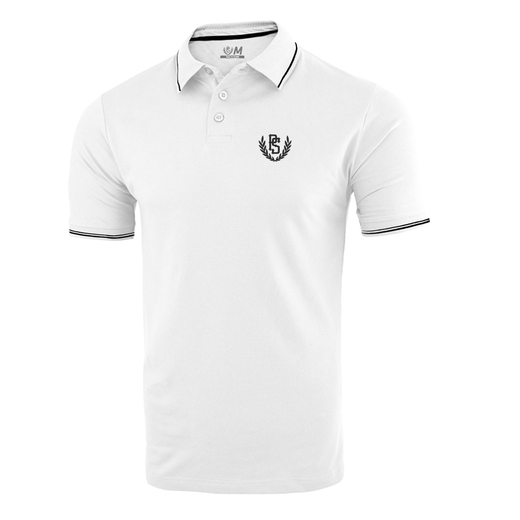 Koszulka polo Pretorian Line "PS 3D black" - biała