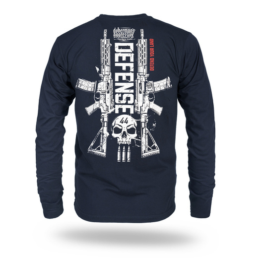 Longsleeve Dobermans Aggressive "DEFEND YOUR LAND" LS418 - granatowy
