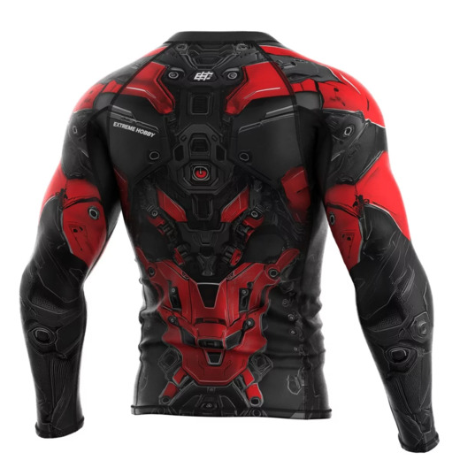 Extreme Hobby Men's Longsleeve Rashguard | IRON FORCE - Red