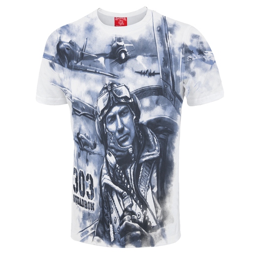 Koszulka Aquila "Squadron 303" HD - biała