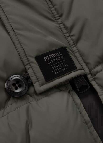 Kurtka zimowa pikowana parka z kapturem PIT BULL "KINGSTON II" - oliwkowy