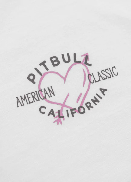 Women&#39;s Oversize PIT BULL &quot;HEART&quot; T-shirt - white
