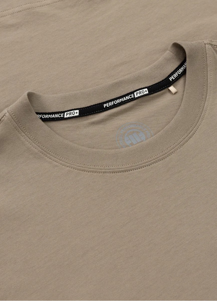 Koszulka męska PIT BULL Coolmax "SCOTT" - ciemny piaskowy