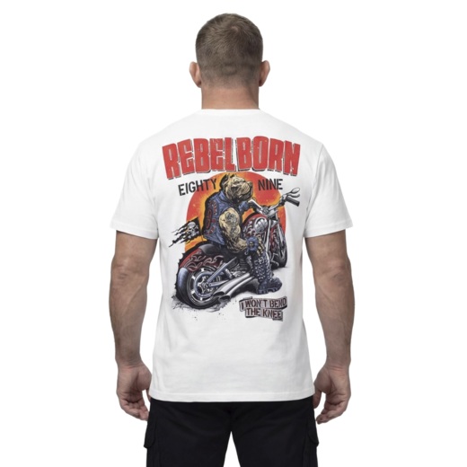 PIT BULL "REBEL BORN" Men's T-Shirt - White