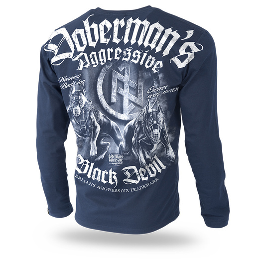 Longsleeve Dobermans Aggressive "BLACK DEVIL II" LS198" - navy blue