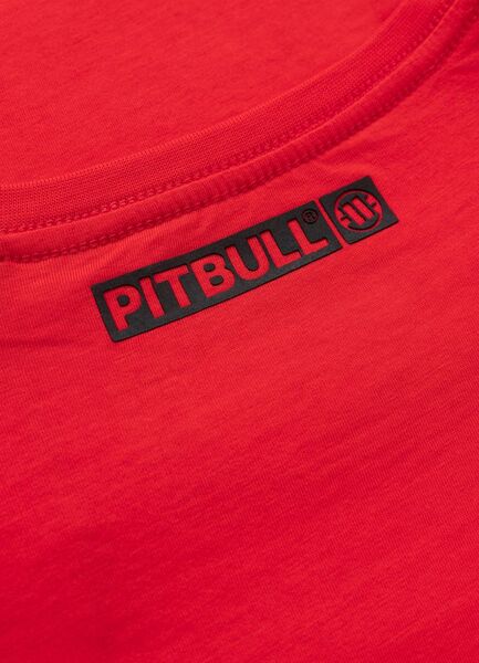 Koszulka PIT BULL "Hilltop" 170 - czerwony fluo