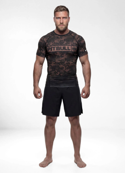 Rashguard PIT BULL "HEX CAMO HILLTOP" - ciemny piaskowy