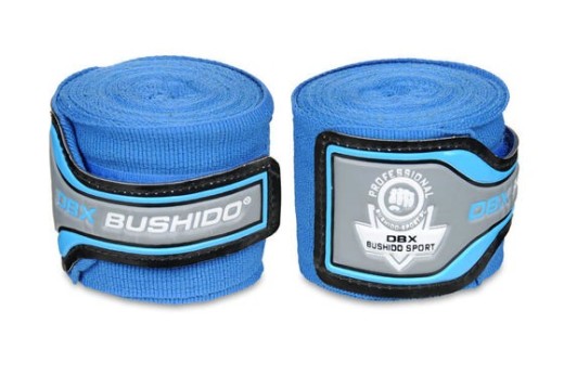 Bushido wrapping boxing bandage - 4m- blue