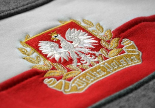  Bluza patriotyczna klasyczna szara pasy Aquila "Polska" 