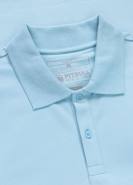 PIT BULL Jersey 210 "Logo" Polo Shirt - Light Blue