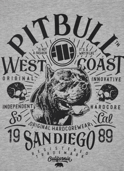 Bluza rozpinana z kapturem PIT BULL Tricot  "San Diego 89" '22 - szara