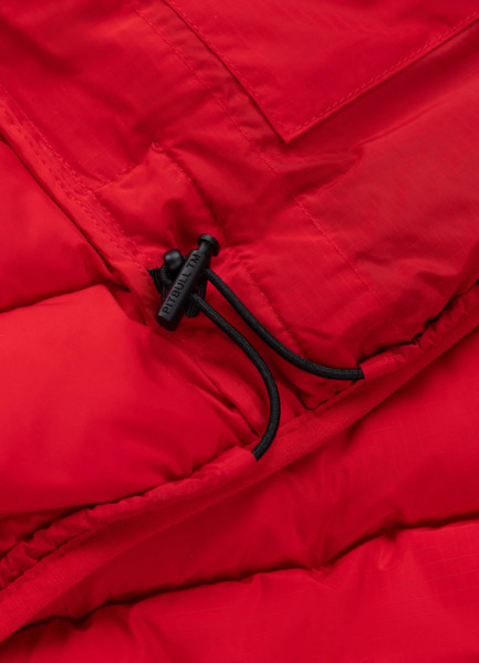 PIT BULL "SEACOAST III" quilted winter jacket with hood - red
