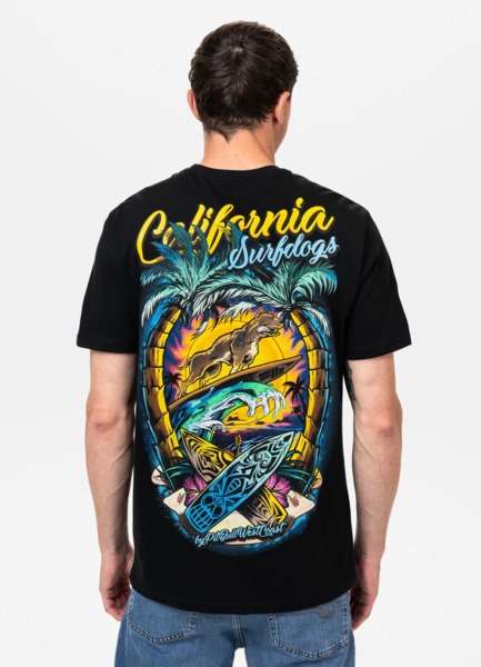 Koszulka męska PIT BULL "SURFDOG" - czarna