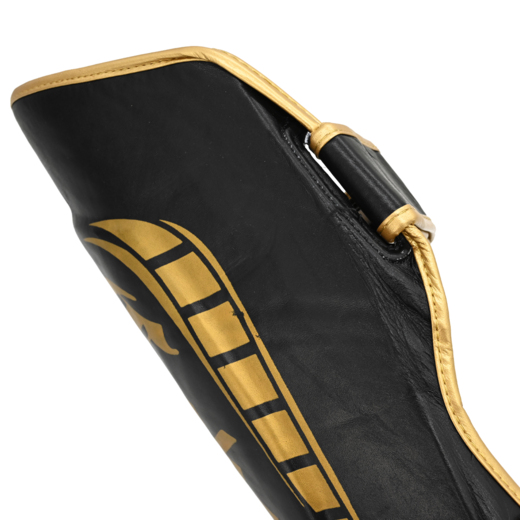 Leather shin and foot protectors Cohortes &quot;Aculeo Armis&quot; black/gold