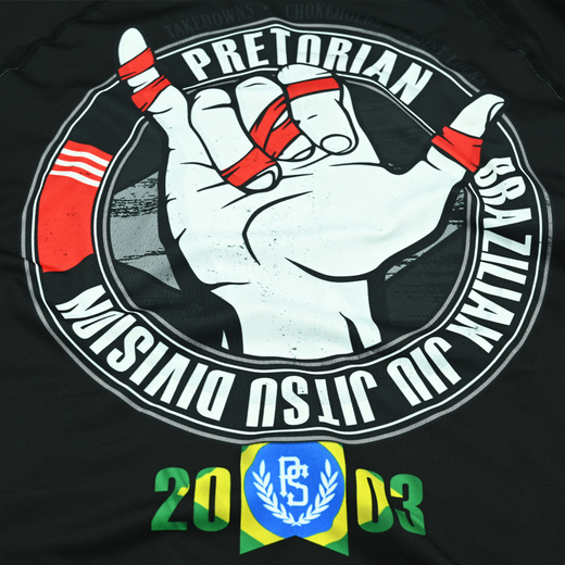 Rashguard longsleeve Pretorian "Brazilian Jiu Jitsu"