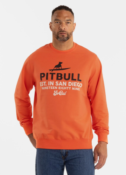 PIT BULL &quot;SURFING DOG&quot; sweatshirt - salmon