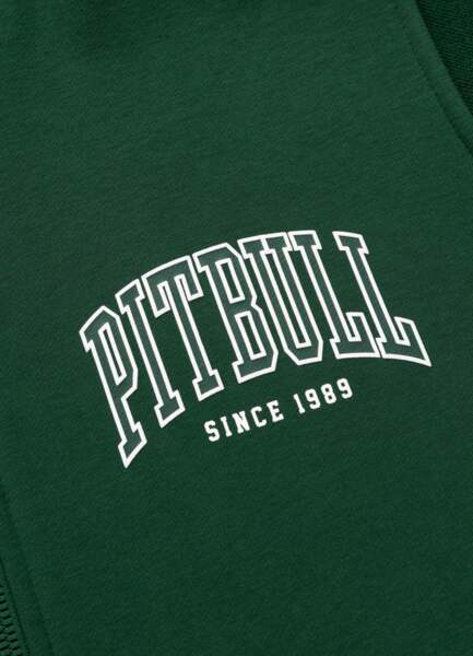PIT BULL "BADGER" Zip-Up Hooded Vest - Green