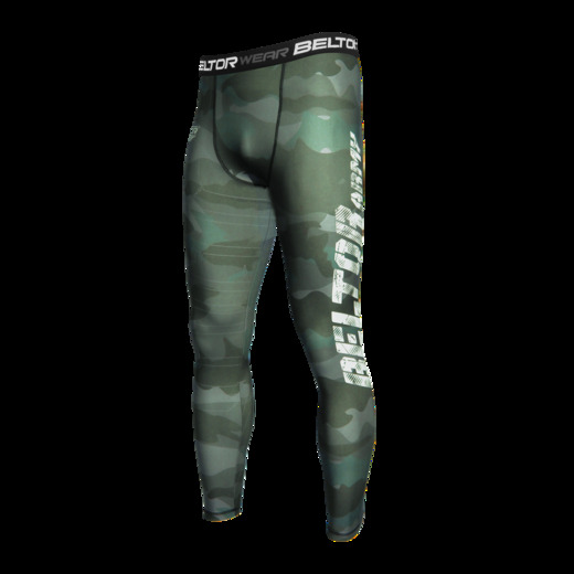 Legginsy męskie Beltor "Army" kompresyjne - moro camo