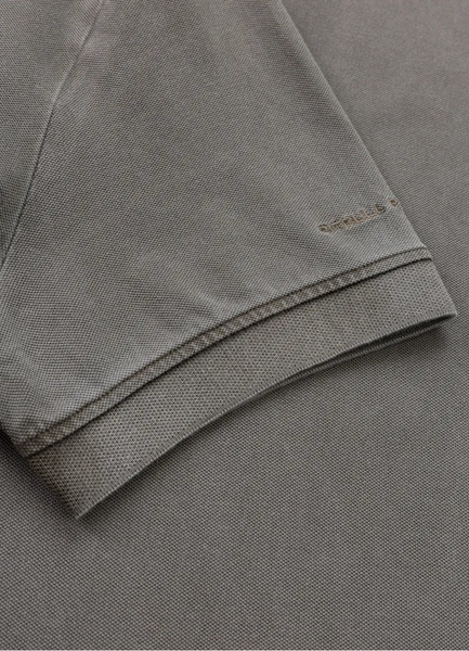  Polo Shirt Denim Washed Pique &quot;SMALL LOGO&quot; - dark brown