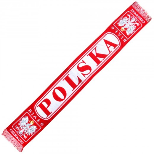 Poland Red and White Eagle Scarf