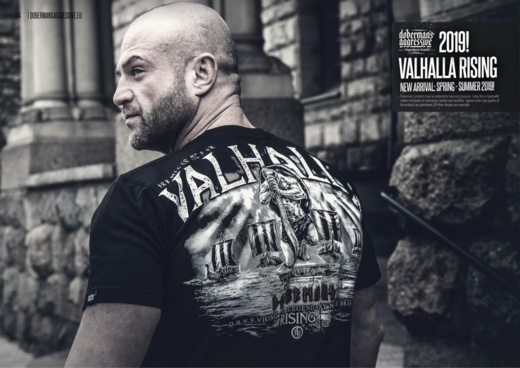 Longsleeve Dobermans Aggressive "VALHALLA" LS204" - granatowy
