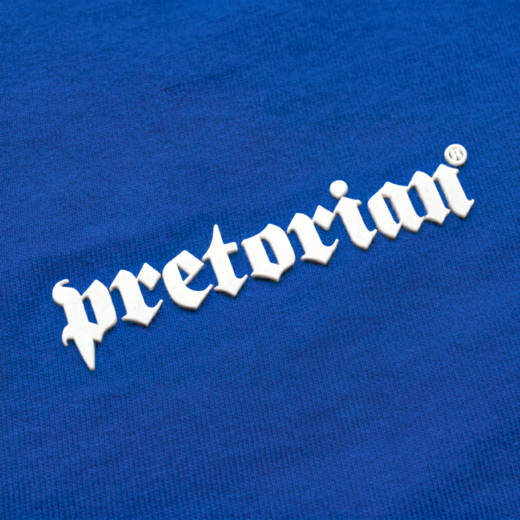 Koszulka polo Pretorian Line "Logo 3D white" - niebieska