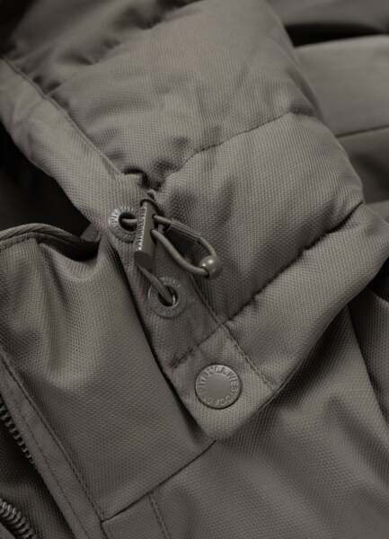 Kurtka zimowa pikowana z kapturem PIT BULL "PATTON" - taupe