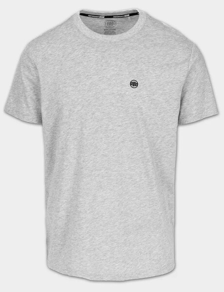 Koszulka męska PIT BULL Coolmax "SCOTT" - szara melanż