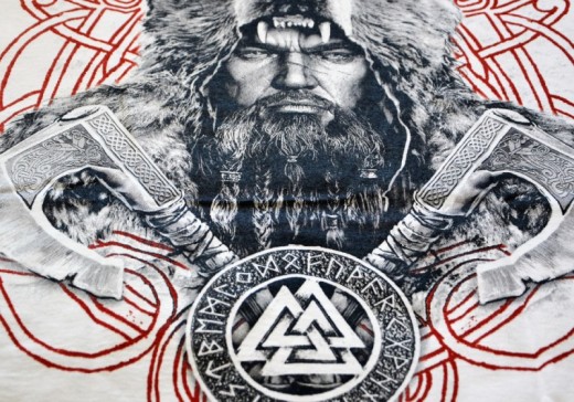 Koszulka "Viking - Valhalla " HD - biała