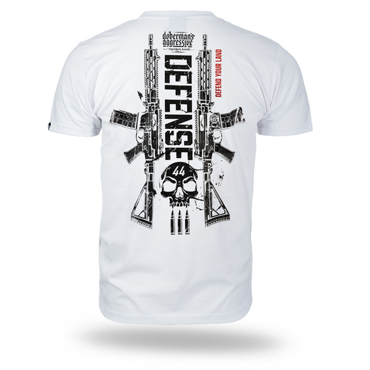 Koszulka T-shirt Dobermans Aggressive "DEFEND YOUR LAND TS418" - biała
