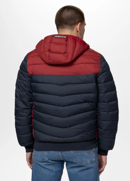 Kurtka zimowa pikowana z kapturem PIT BULL "RUBIO" - granatowy