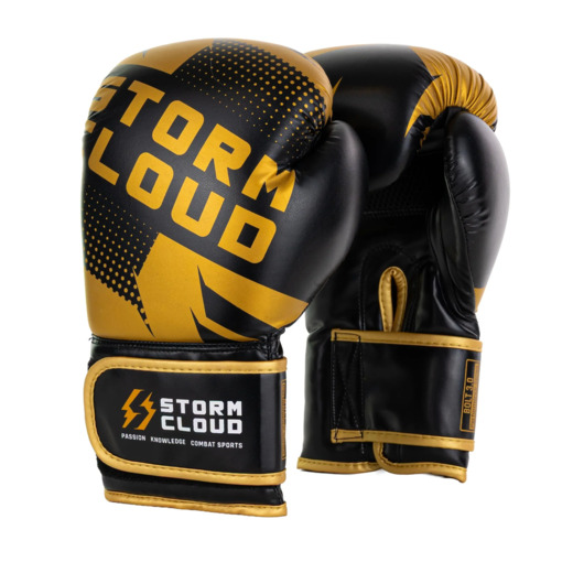 StormCloud "Bolt 3.0" Boxing Gloves - Black and Gold
