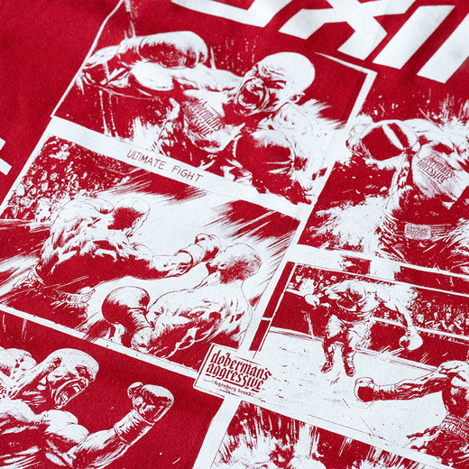 Koszulka T-shirt Dobermans Aggressive "COMICS BOXING" TS359H - beżowa