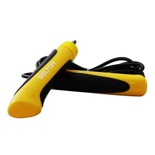Jumping rope Beltor PVC 275 cm black and yellow
