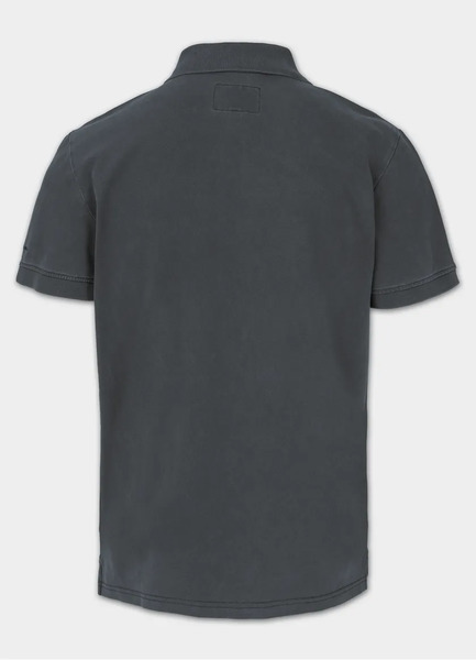  Koszulka Polo PIT BULL Denim Washed Pique "SMALL LOGO" - grafitowa