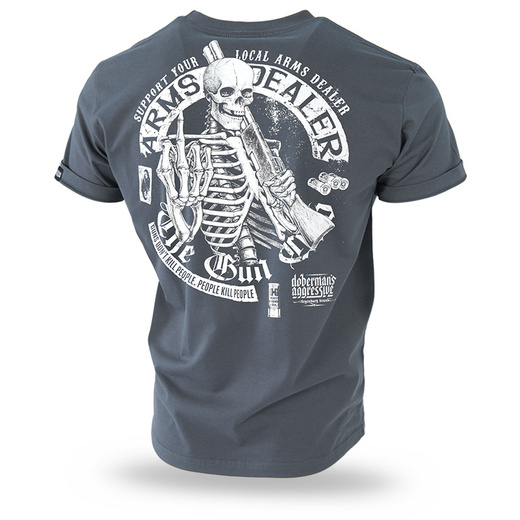 Koszulka T-shirt Dobermans Aggressive "Arms Dealer TS304" - grafitowy