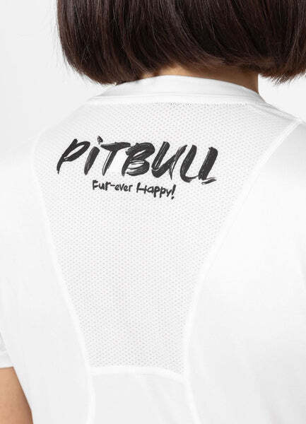 Koszulka sportowa damska PIT BULL Mesh "PUPPY" - biały