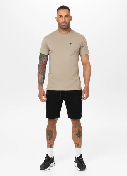 Koszulka męska PIT BULL Coolmax "SCOTT" - ciemny piaskowy