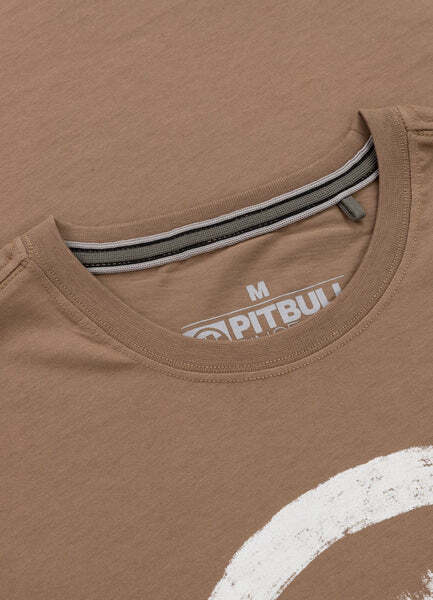Koszulka męska PIT BULL "LOGO PALMS" - brązowy