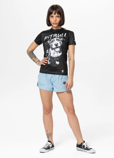 Koszulka sportowa damska PIT BULL Mesh "PUPPY" - czarny