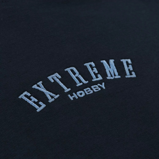 Bluza męska bez kaptura oversize Extreme Hobby "TITLE" - granatowy