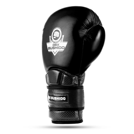 Warrior BLACK Genuine Leather Bushido Boxing Gloves